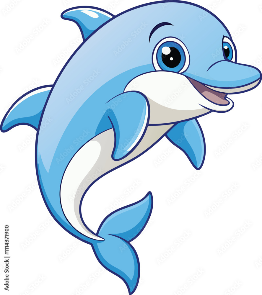 Naklejka premium blue dolphin vector design