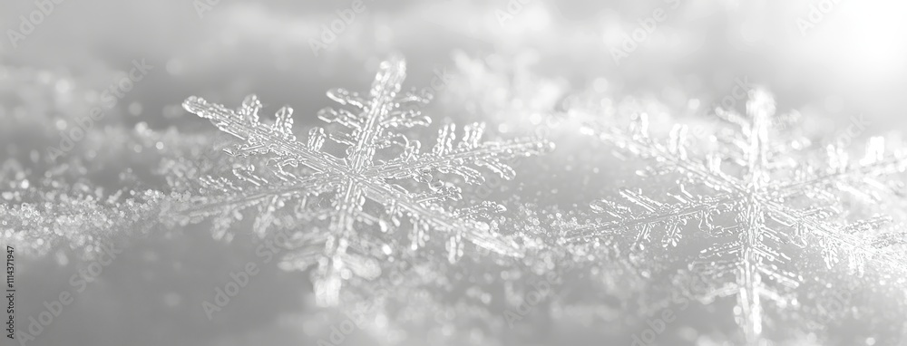 Obraz premium This is a beautiful, icy winter banner with copy space.