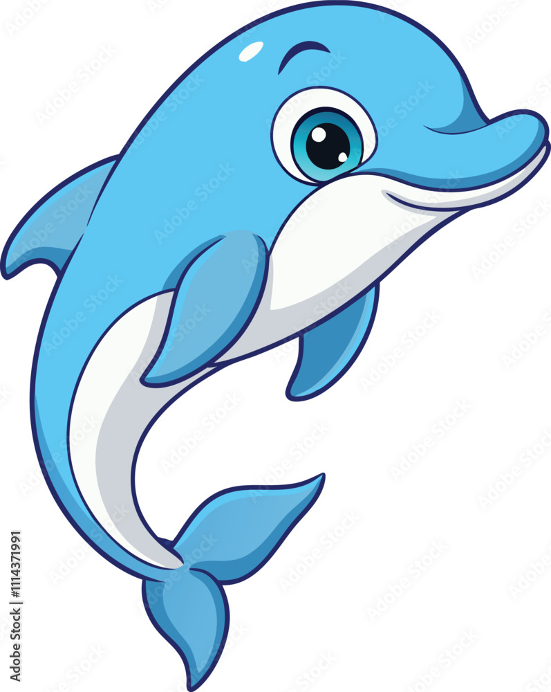 Naklejka premium dolphin colorful unique design 