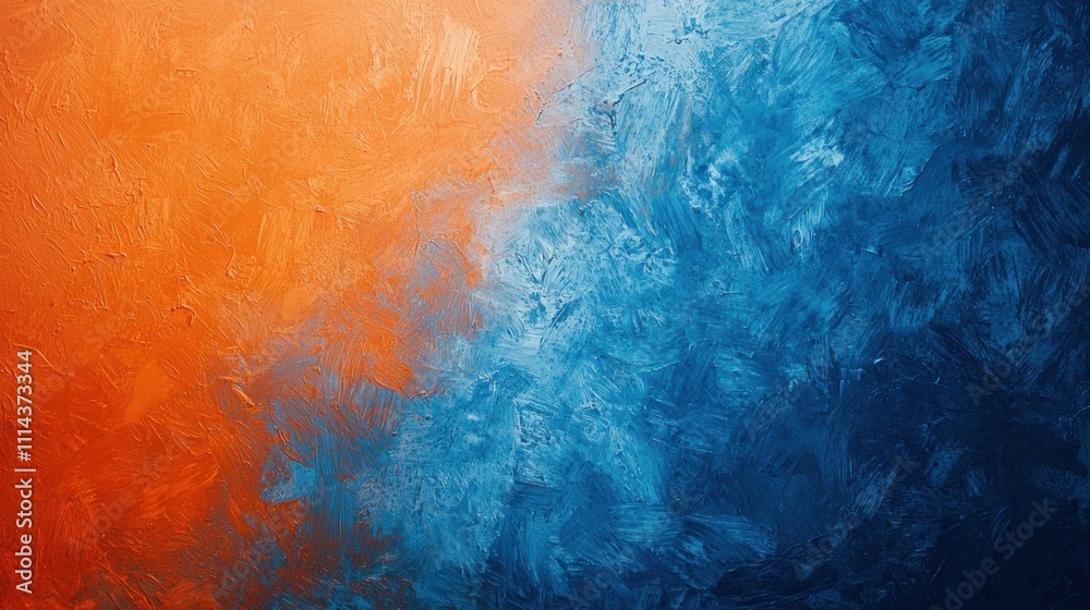 Fototapeta premium A complementary orange and blue background with a soft gradient, perfect for warm, inviting designs.