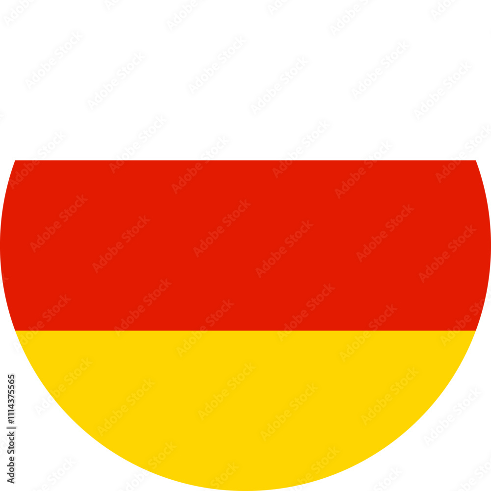 Naklejka premium round South Ossetia Alania flag illustrator national of vector