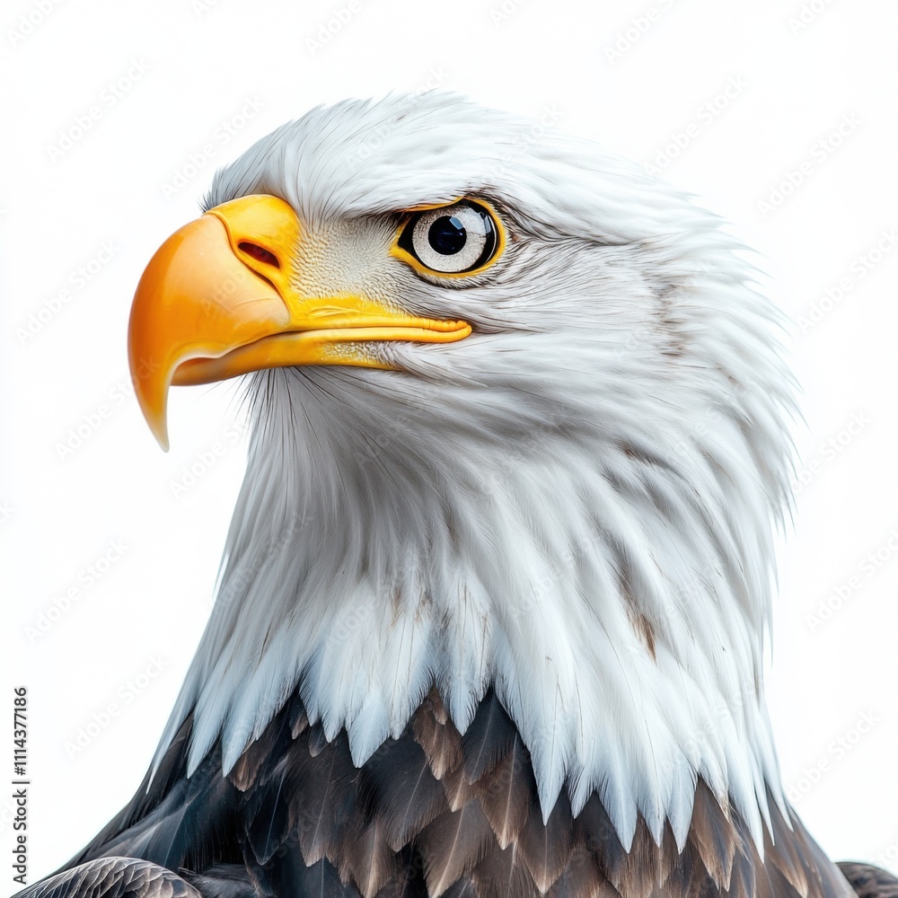 Obraz premium American Bald Eagle isolated on white