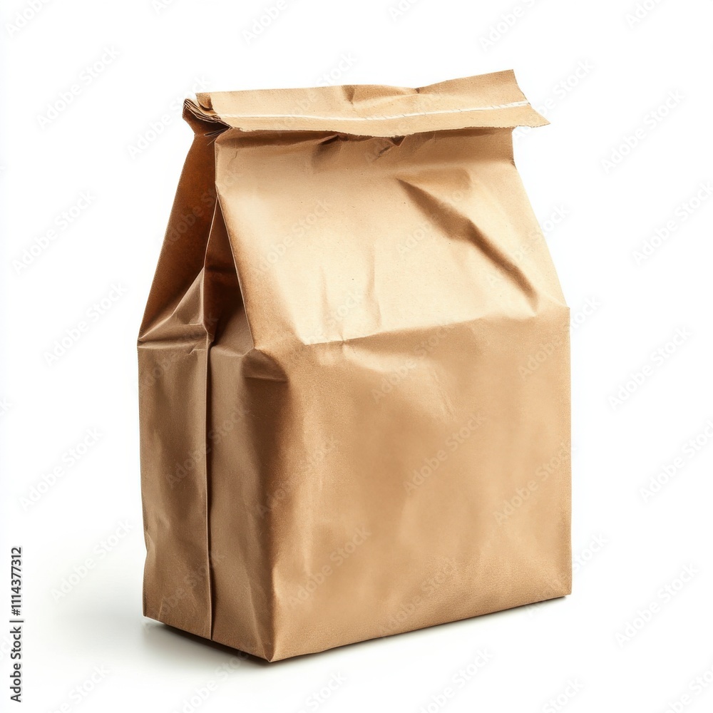 Brown Lunch Bag isolated on white Brown Lunch Bag isolated on white