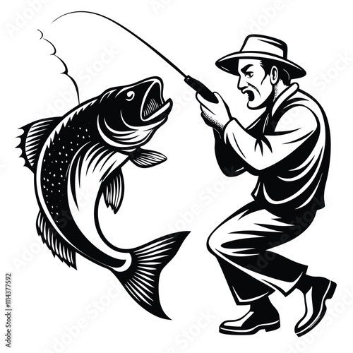 fisherman with a fishing