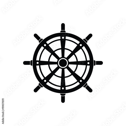 ship steering wheel illustration