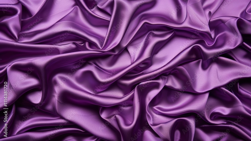 Obraz premium Luxurious purple silk fabric with dramatic folds and creases.