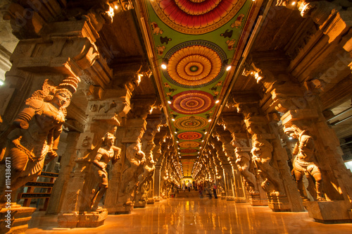 Meenakshi Temple, one of the biggest and oldest temple, Madurai, India.