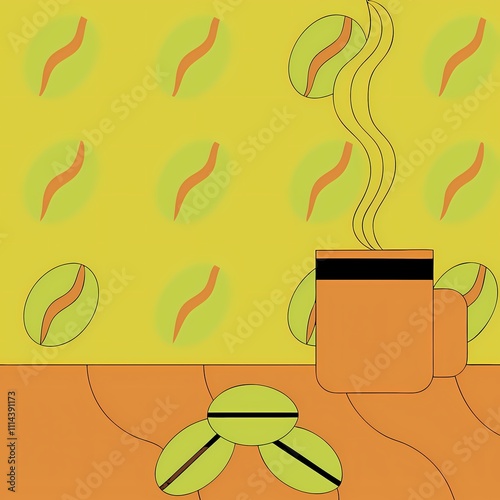 cup of coffee with steam photo