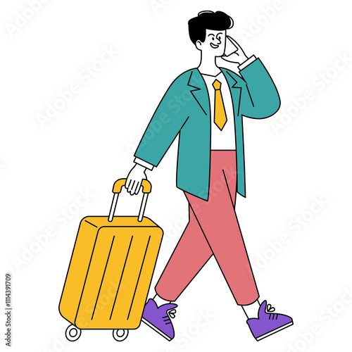 Businessman. Flat Vector Illustration