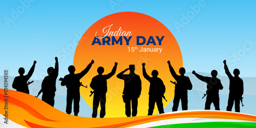 Vector illustration of Indian Army Day social media template