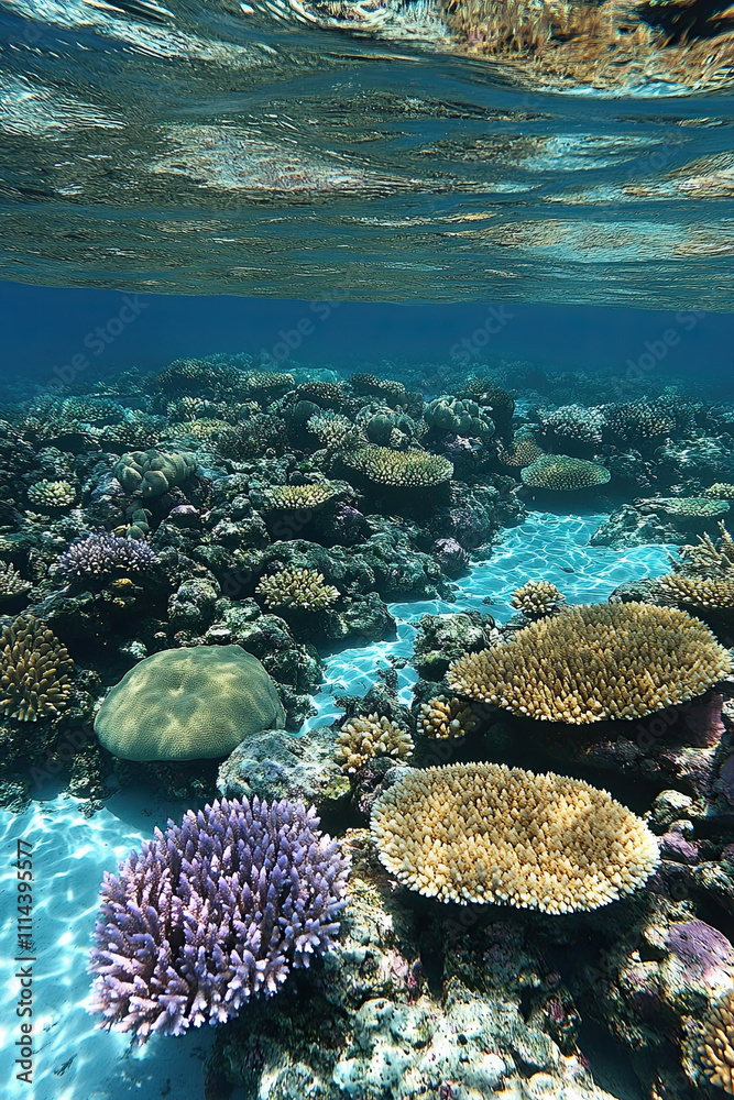 Obraz premium Biodiverse coral atolls