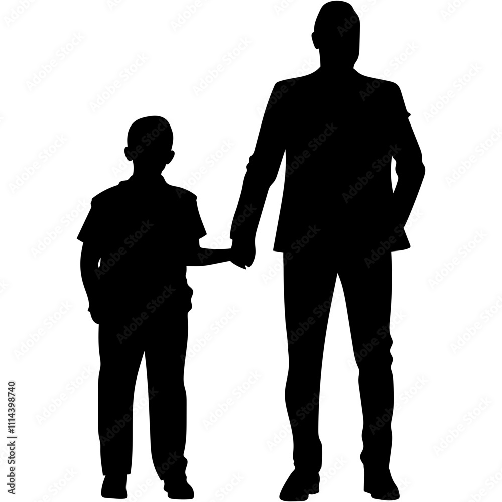 Father and Son Silhouette. Father and Son Silhouette.