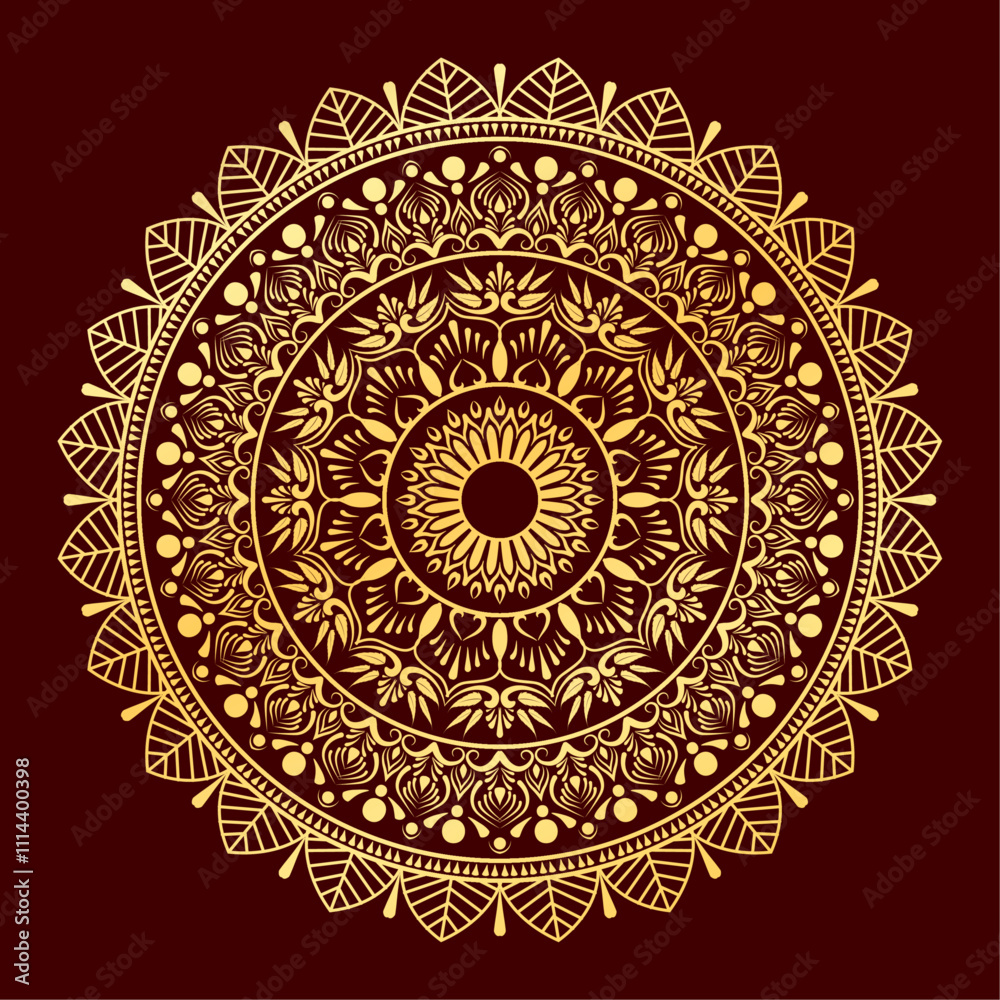 Fototapeta premium Golden Mandala Design