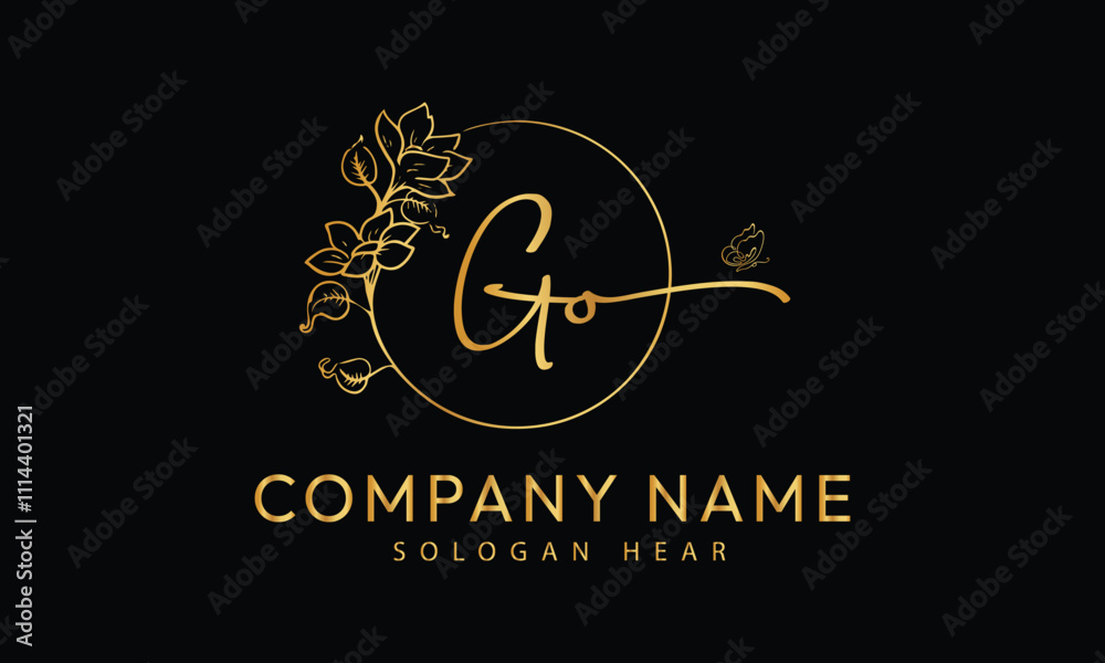 GO O G initial signature logo template vector GO O G initial signature logo template vector