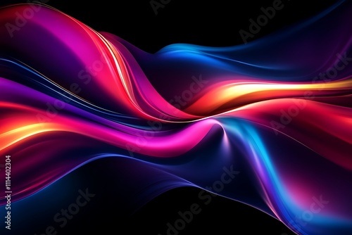 Vibrant, swirling abstract artwork with luminous colors and dynamic flow.