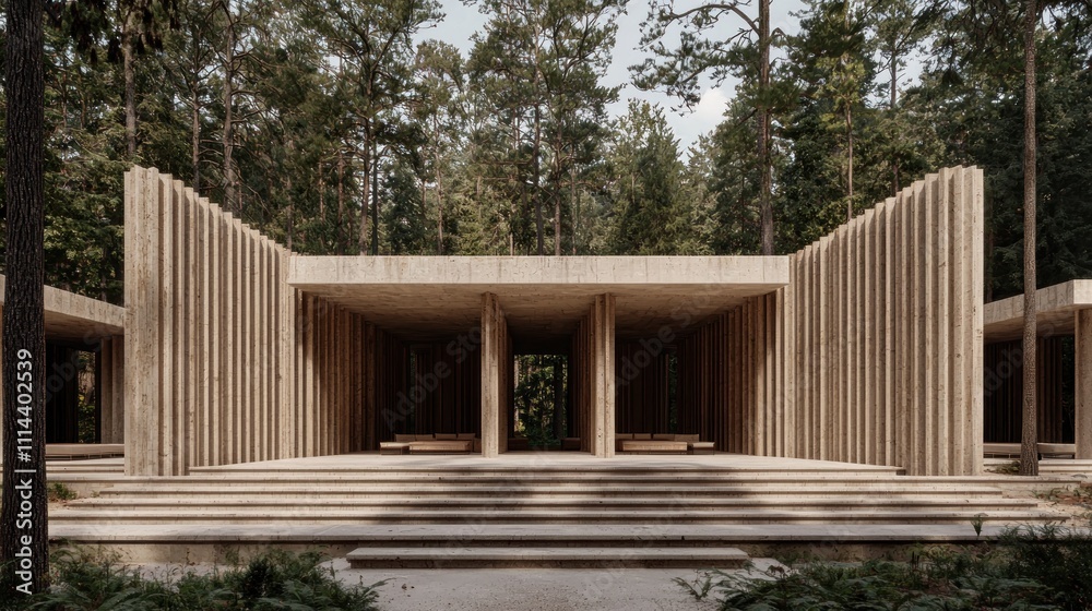 Serene Forest Pavilion: A Minimalist Architectural Marvel Serene Forest Pavilion: A Minimalist Architectural Marvel