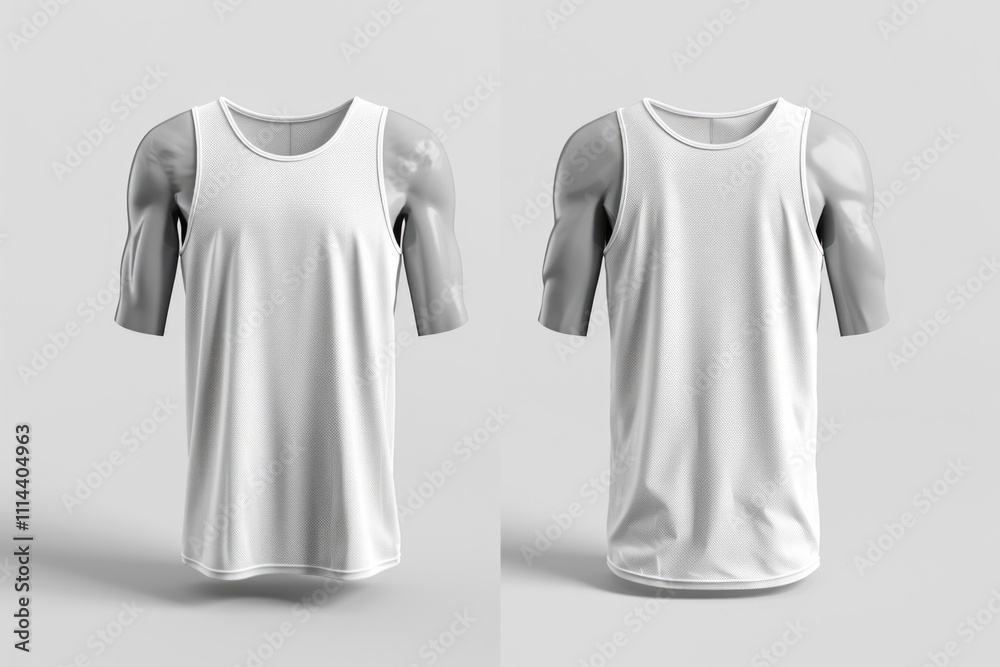 A close-up shot of a white t-shirt on a gray background, suitable for use in fashion and product photography A close-up shot of a white t-shirt on a gray background, suitable for use in fashion and product photography