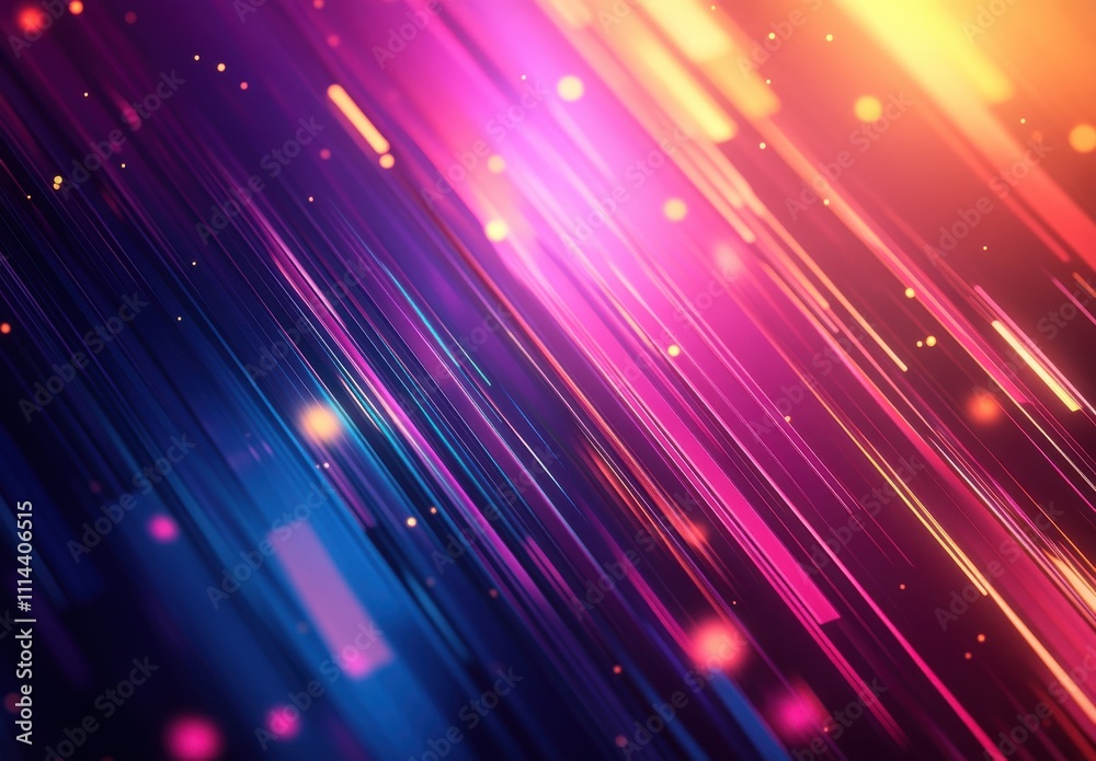 Obraz premium Vibrant Abstract Background with Colorful Light Streaks and Bokeh Effect Perfect for Creative Designs and Modern Digital Art Projects