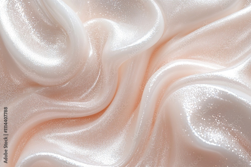 Close-Up of a Shimmering Creamy Pink Texture
Close-Up of a Shimmering Creamy Pink Texture