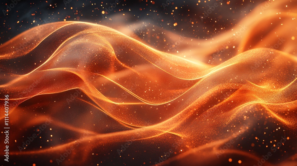 Flowing Golden Particles in Harmonious Motion Flowing Golden Particles in Harmonious Motion