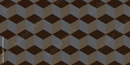 Multicolor cube square seamless geometric shape decoration creative wallpaper . modern seamless art style fabric  design 