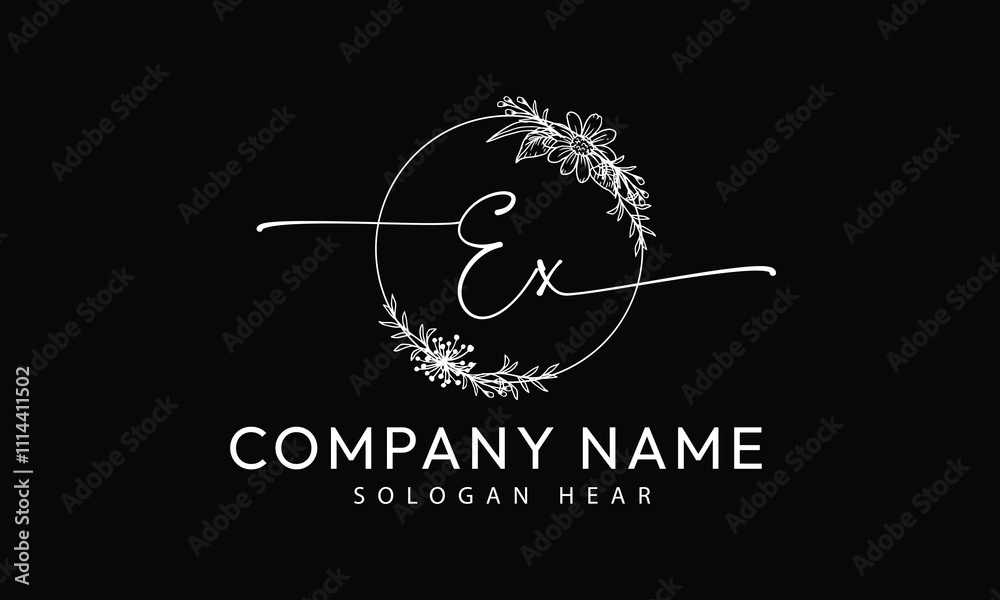 EX X E initial signature logo template vector EX X E initial signature logo template vector