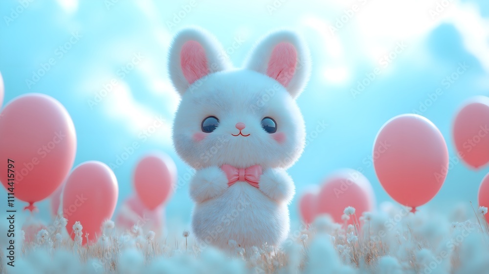 Soft Forest Animal. Illustration On The Theme Of Cartoon And Comic Book Animals.  Generative AI
