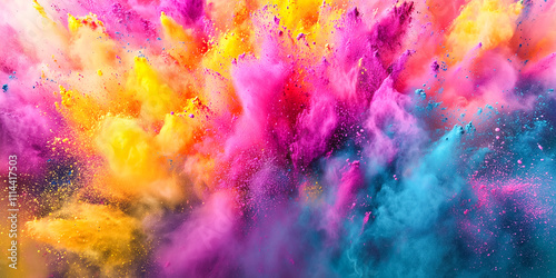 A vibrant explosion of color, a kaleidoscope of hues dancing in the air.