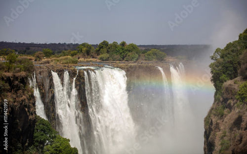 Victoria Falls, waterfall on the Zambezi River between Zambia and Zimbabwe. Africa photo