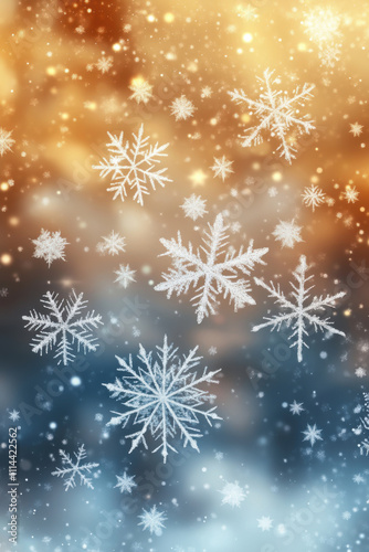 Christmas abstract background with snowflake