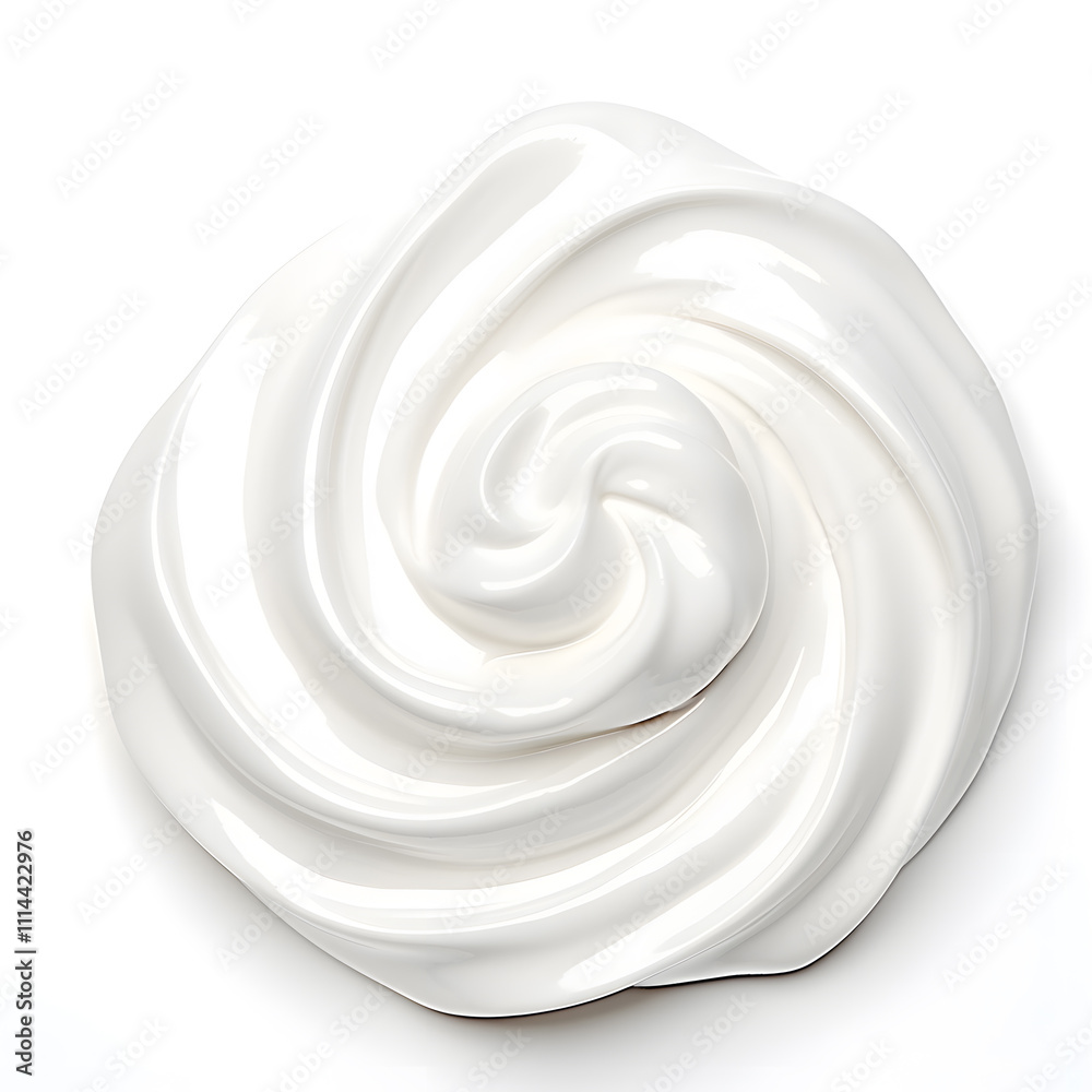 Top view white Sweet tasty merengue isolated on white. Mini Pavlova dessert Top view white Sweet tasty merengue isolated on white. Mini Pavlova dessert