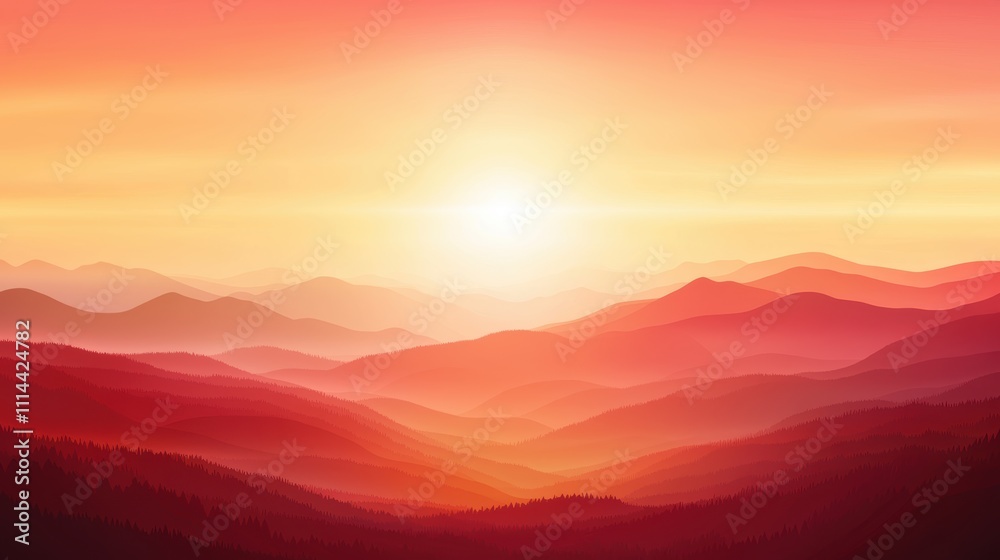 A breathtaking sunset paints the mountains in hues of orange and pink, creating a serene and tranquil landscape. A breathtaking sunset paints the mountains in hues of orange and pink, creating a serene and tranquil landscape.