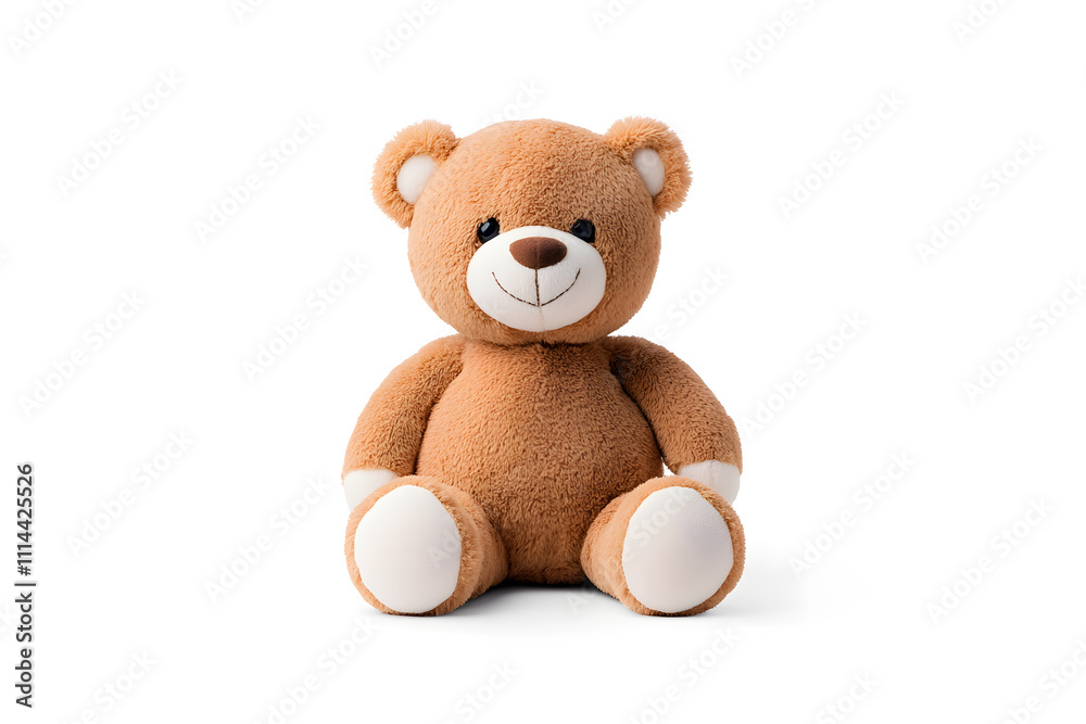 Obraz premium Teddy bear toy, isolated on white background