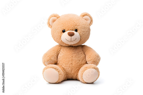 Teddy bear toy, isolated on white background