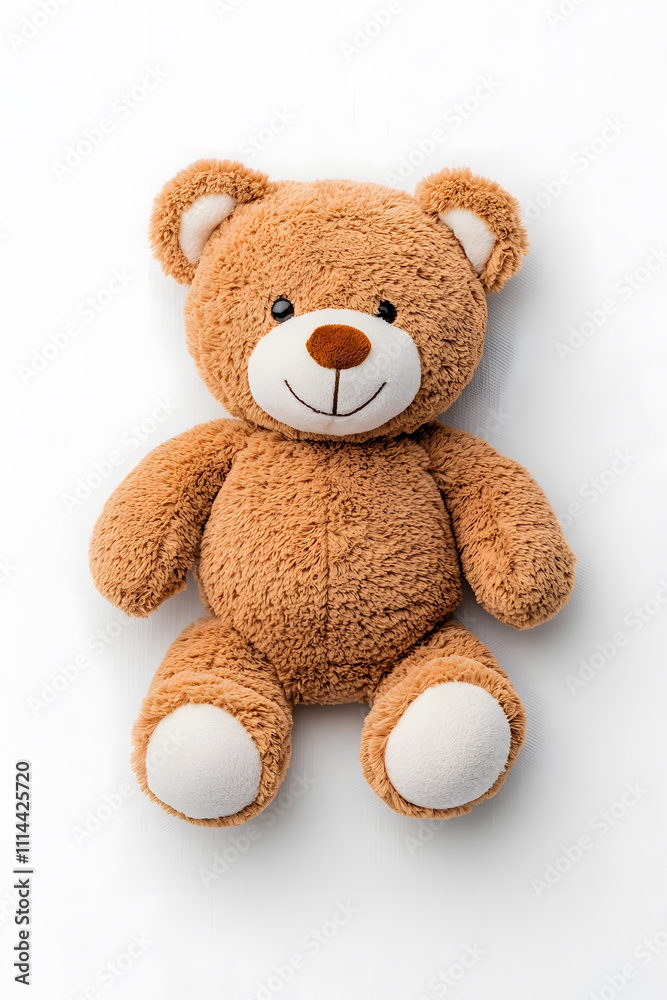 Fototapeta premium Teddy bear toy, isolated on white background