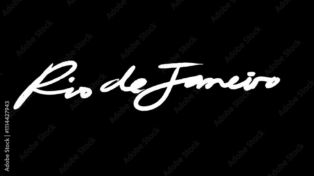 Animation of writing the name of the city Rio de Janeiro. Video with transparent background. Suitable for use as video material.
Animation of writing the name of the city Rio de Janeiro. Video with transparent background. Suitable for use as video material.