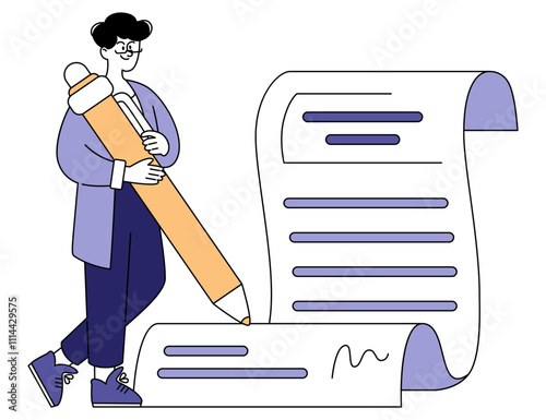 Businessman. Flat Vector Illustration