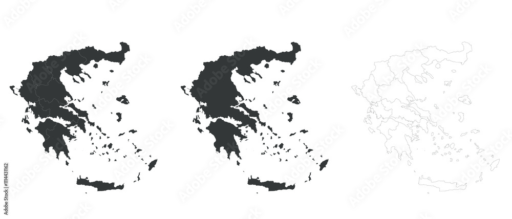Greece map vector isolated on white background Greece map vector isolated on white background