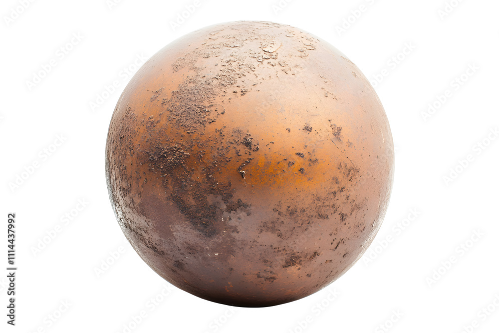 Old, weathered metal sphere with rust and patina, perfect for 3D modeling and texturing isolated on white Old, weathered metal sphere with rust and patina, perfect for 3D modeling and texturing isolated on white