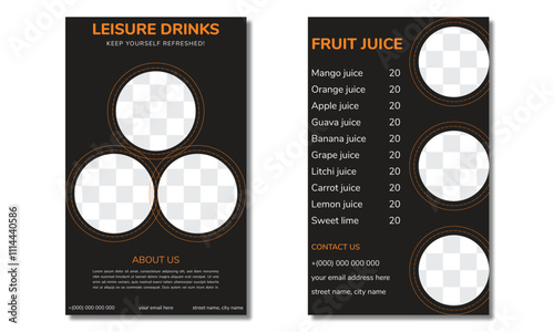 modern and elegant food flyer and menu card design