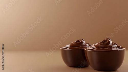 France Chocolate Pots De Crme With Copy Space photo