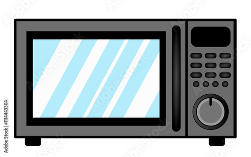 Vector de horno microonda para sitio web y aplicaciones.