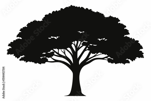 Simple Tree Canopy Silhouette Vector Art