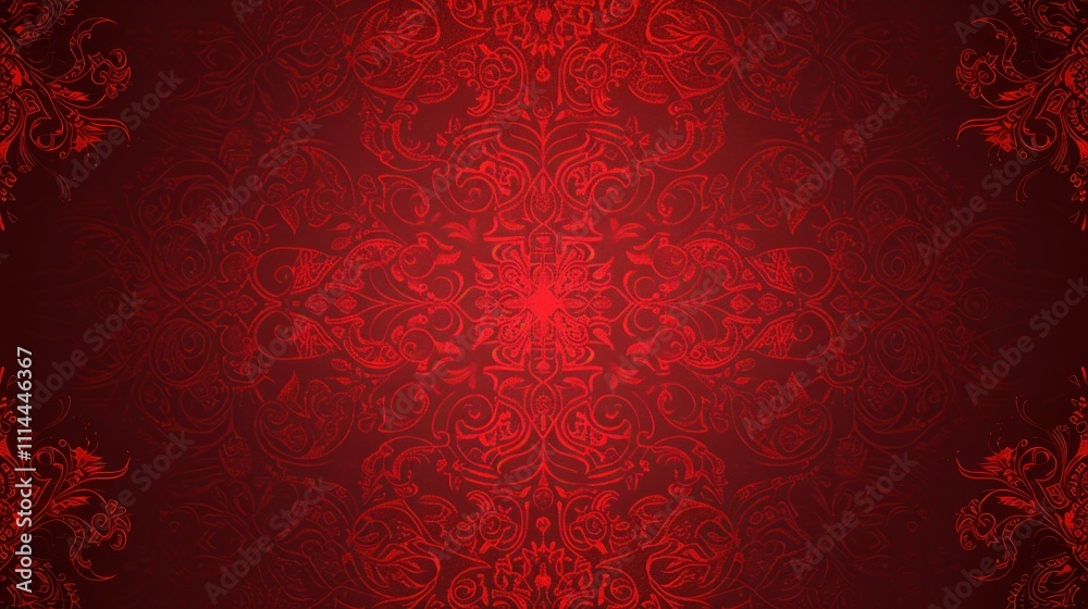Intricate Red Floral Pattern Background Intricate Red Floral Pattern Background