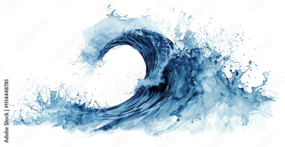 Watercolor Ocean Wave Watercolor Ocean Wave