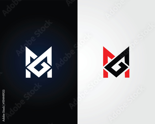 Letter MG or GM monogram logo icon design concept vector template.