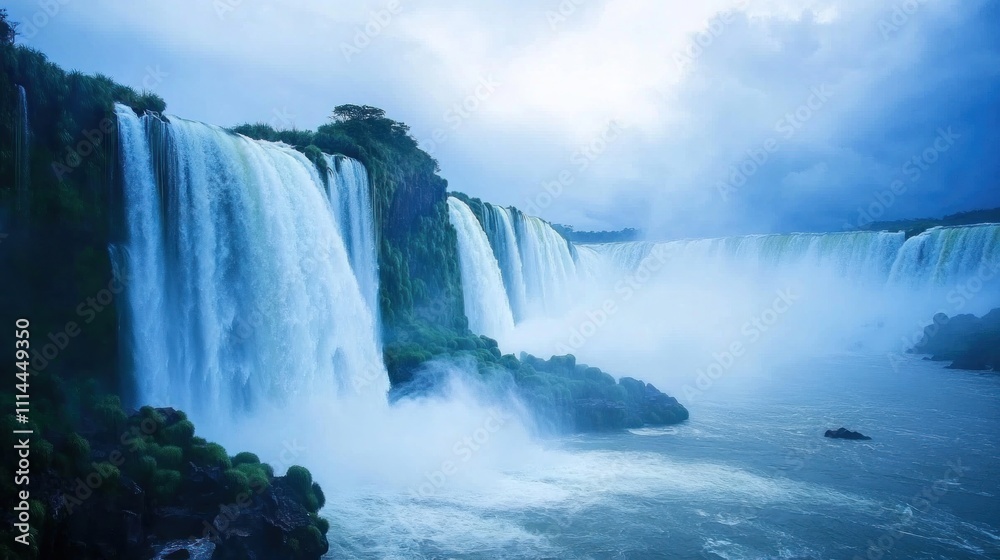 Majestic Iguazu Falls in a Mystical Haze Majestic Iguazu Falls in a Mystical Haze