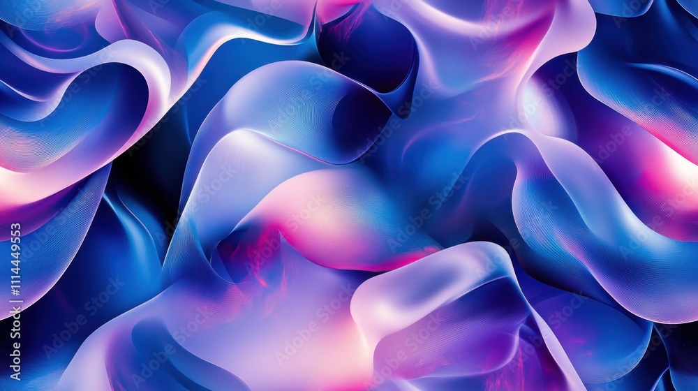 Obraz premium Colorful Blue and Pink Wave Pattern