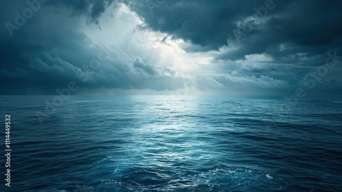 Wallpaper Mural Stormy Sea with a Ray of Light Torontodigital.ca