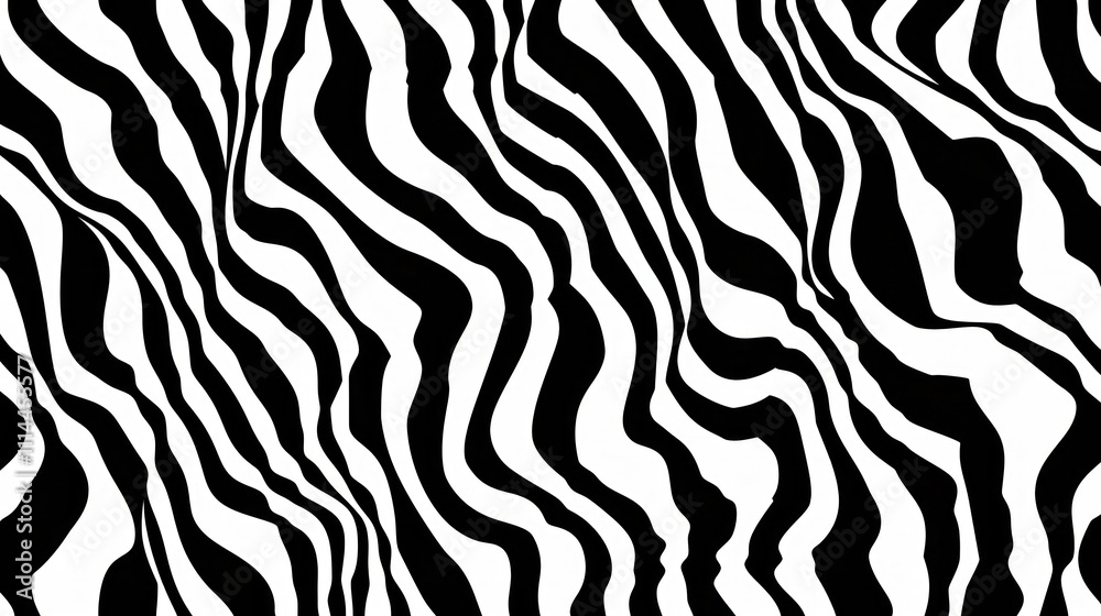 Abstract Black and White Zebra Stripes Background Abstract Black and White Zebra Stripes Background